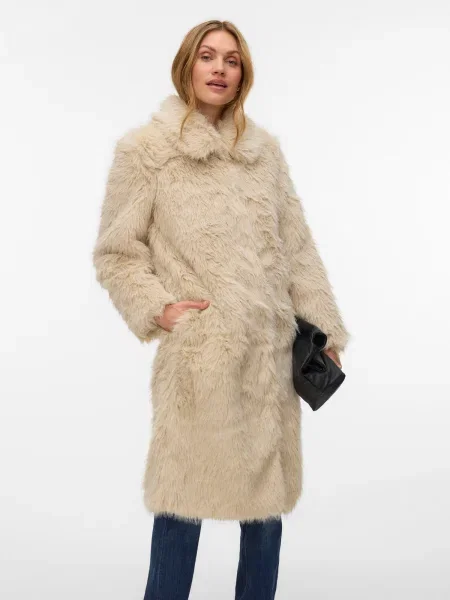 VERO MODA Palton de primăvară-toamnă VMGLORIA' bej