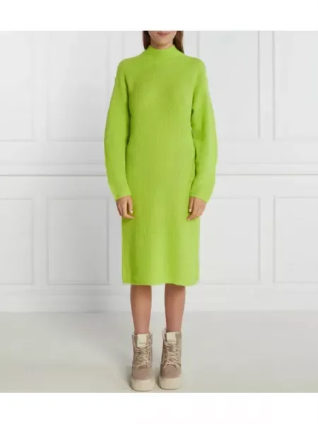 BOSS ORANGE Rochie C_Fagdasa cu adaos de lână verde