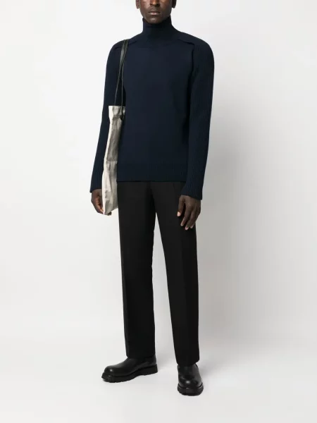 Sweter Jil Sander wełniany niebieski