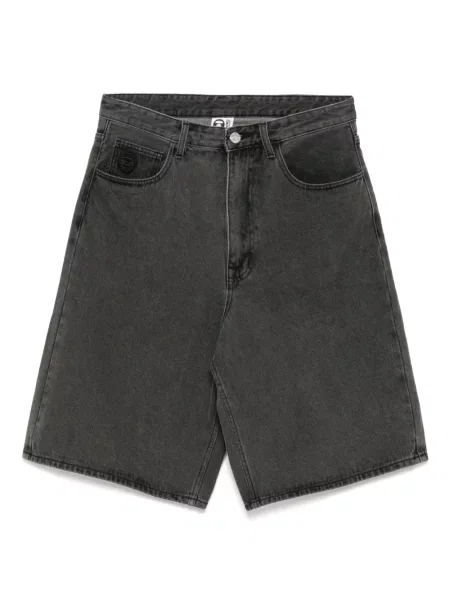Pantaloni scurți din denim Aape By A Bathing Ape negru