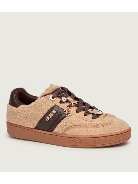 Guess Sneakers | piele întoarsă | shearling bej