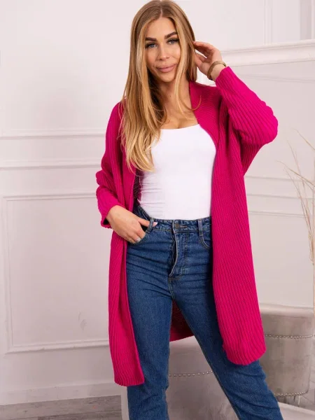 Pulover Kesi cu mânecă liliac fucsie