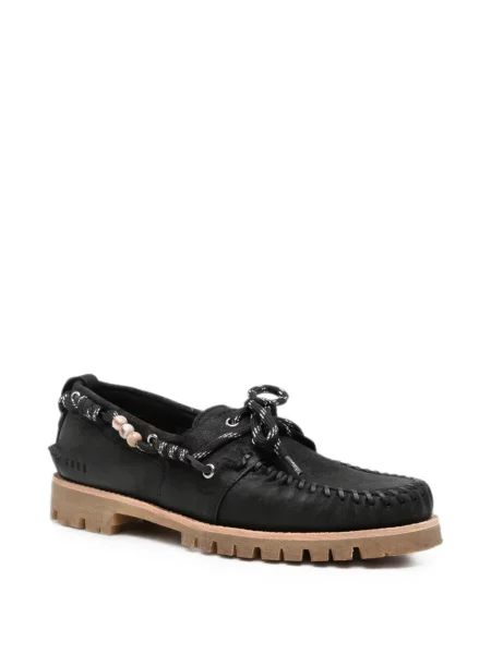 Treking voskom loaferice Golden Goose od brušene kože crna