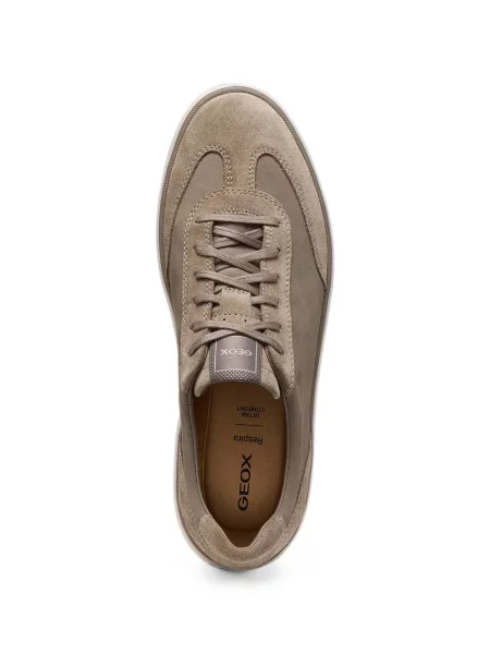 Sneakerși Geox din piele de căprioară maro