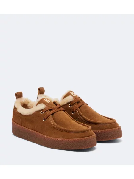 Sneakerși Bogner din piele de căprioară maro