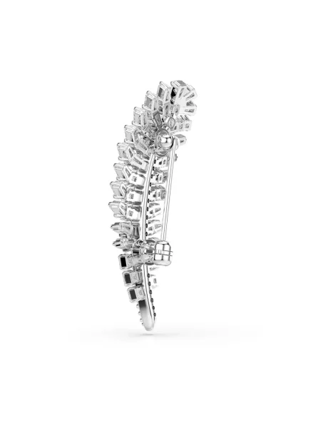 Swarovski broszka metalowa VIENNA szara