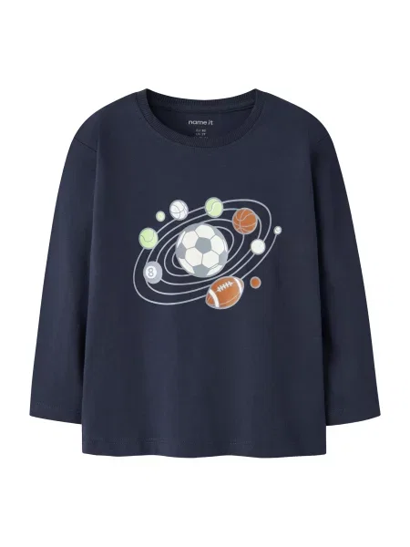 NAME IT Tricou NMMVICTOR bleumarin / albastru porumbel / verde mentă alb