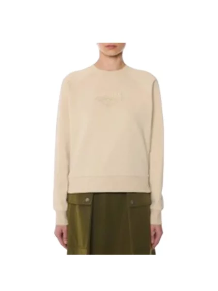 Bluza Moncler z logo beżowa