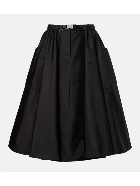 Fustă midi Prada până la genunchi negru