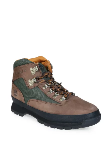 Μποτάκια Timberland με κορδόνια με δαντέλα καφέ
