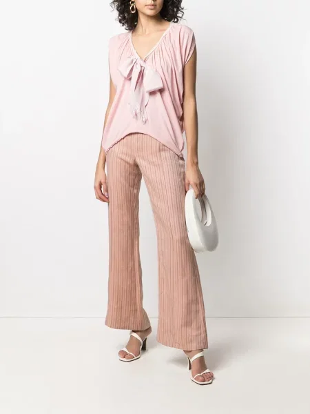 Halenka Lanvin Pre-owned s mašlí růžová