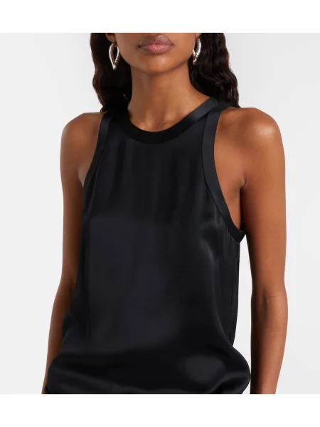 Top Toteme din satin negru