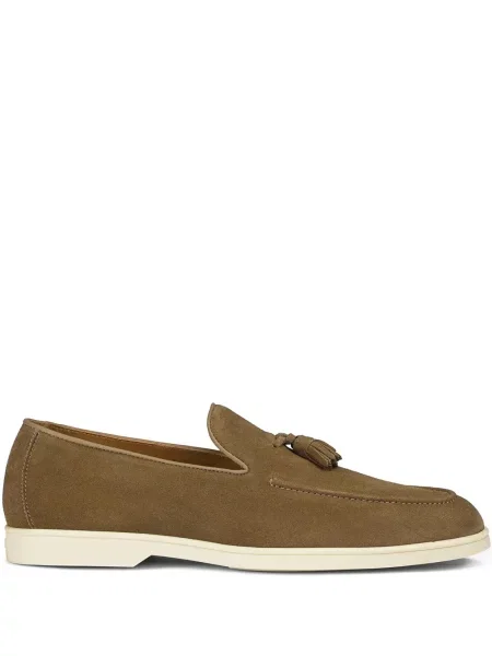 Pantofi loafer Doucal's din piele de căprioară maro