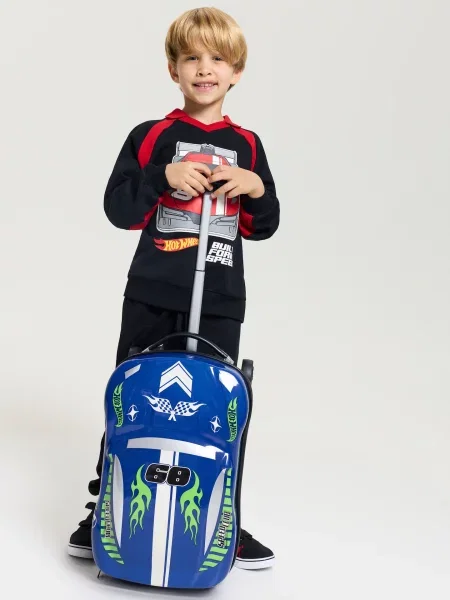 Sinsay Kufr ve tvaru auta Hot Wheels indigo