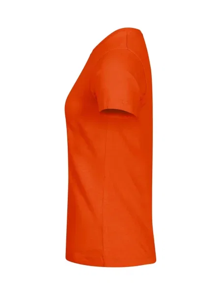 Clique Basic-T dopasowany T-shirt z bawełny – blood orange pomarańczowa
