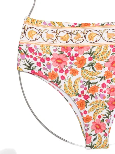 Bikini Farm Rio cu model floral alb