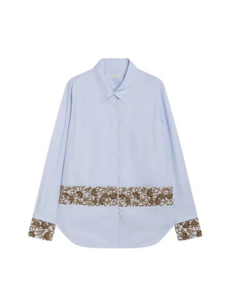 Koszula Dries Van Noten niebieska