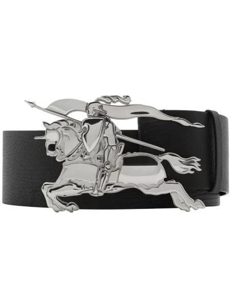 Cu centură curea Burberry din piele negru