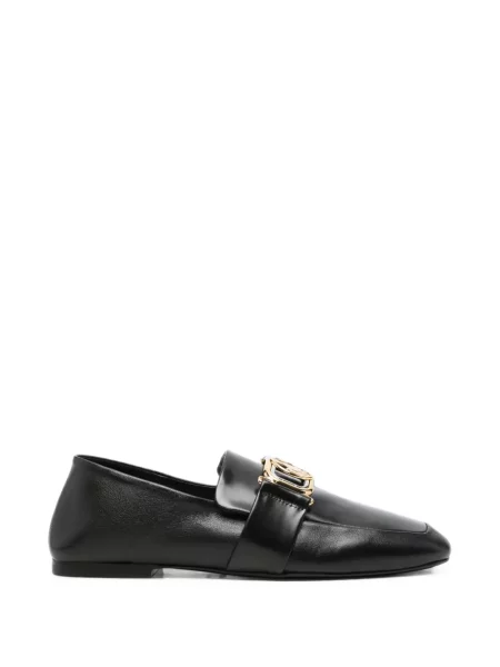 Pantofi loafer Lanvin din piele cu autograf negru
