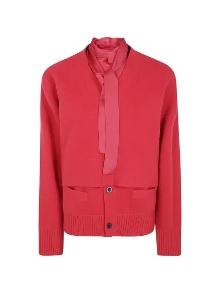 Cardigan Sacai cu legături roșu