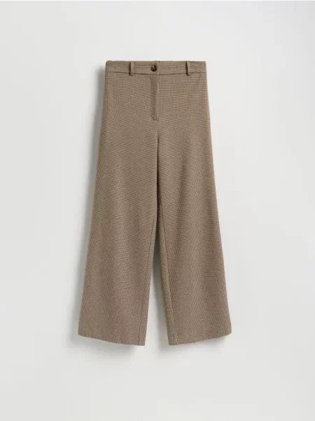 Reserved Pantaloni cadrilați bej