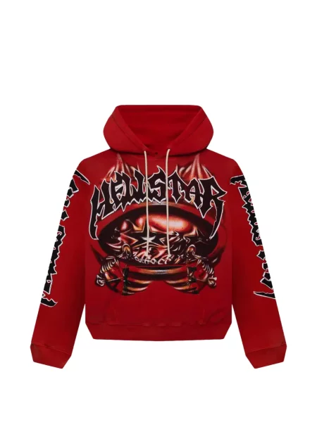 Mikina s kapucňou Hellstar červená