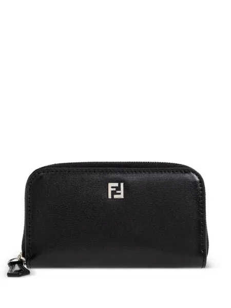 Portofel Fendi din piele cu autograf negru
