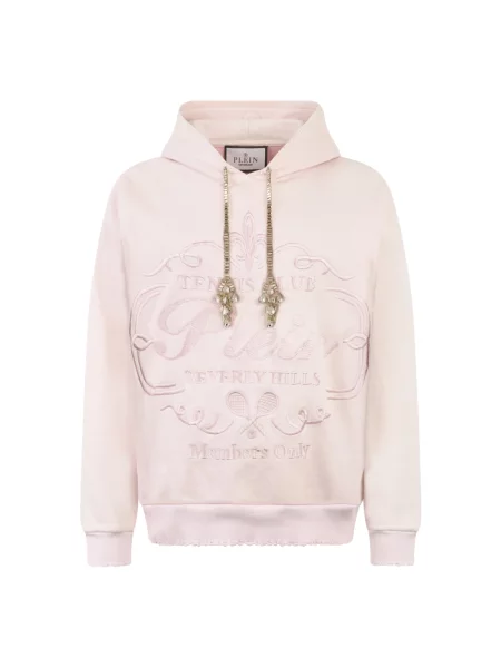 Bluza z kapturem Philipp Plein do tenisa różowa