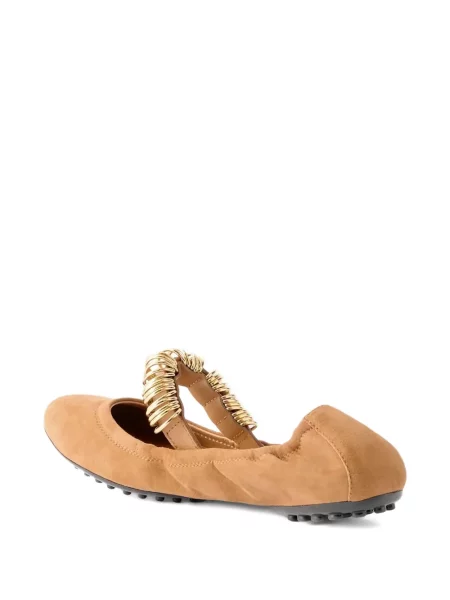 Balerini Tod's din piele de căprioară auriu