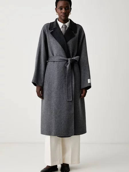 Calvin Klein palton pentru femei cu lână gri