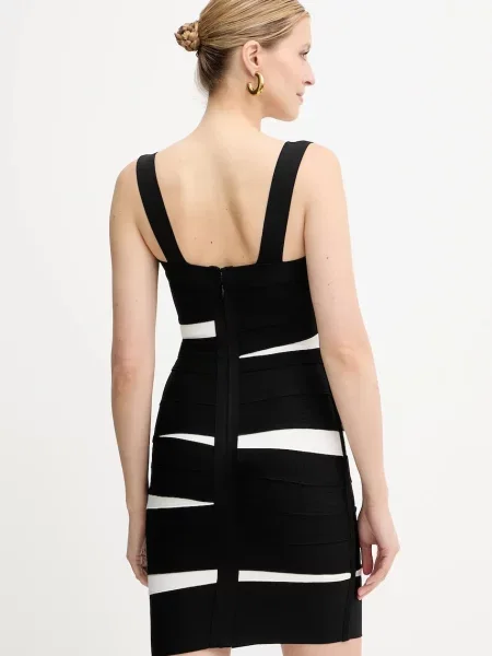 Herve Leger rochie Eve mini mulata negru