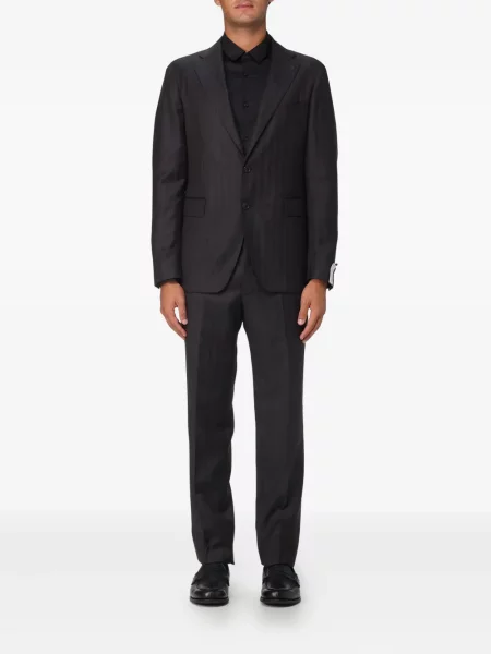 Costum Tagliatore cu model herringbone de costum negru