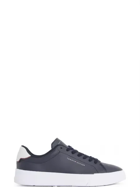 Tommy Hilfiger Bőr sneakers tornacipő kék