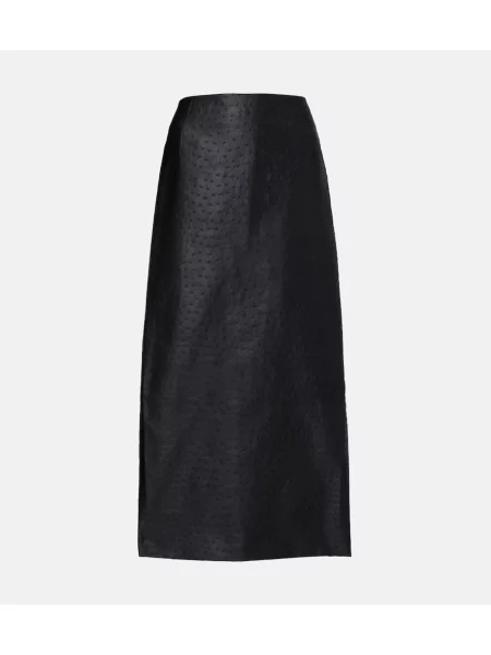 Fustă midi Róhe cu talie înaltă până la genunchi negru