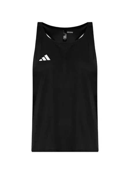 Ριγέ τένις μπλούζα Adidas με αυτόγραφο μαύρο