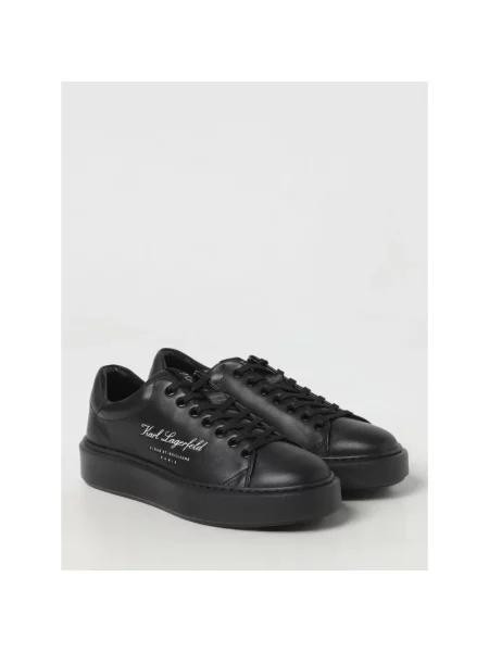 Sneakersy Karl Lagerfeld skórzane casual czarne
