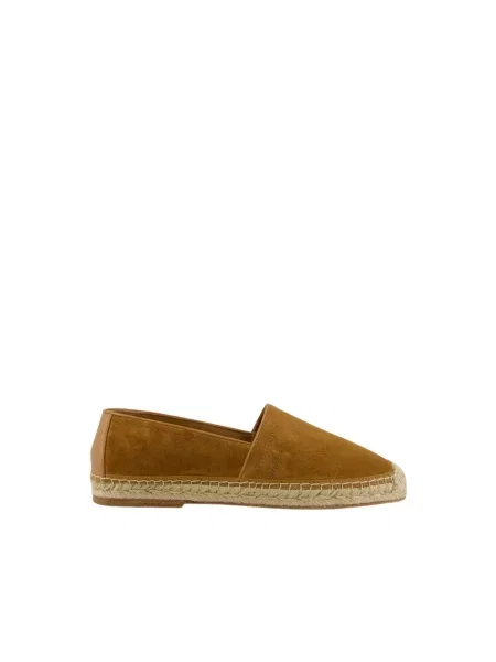 Espadryle Brunello Cucinelli zamszowe wsuwane brązowe