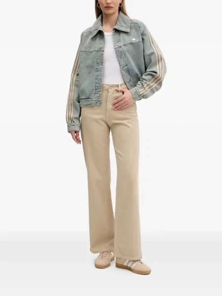 Šněrovací pruhované krajkové tenisky Adidas Campus modré