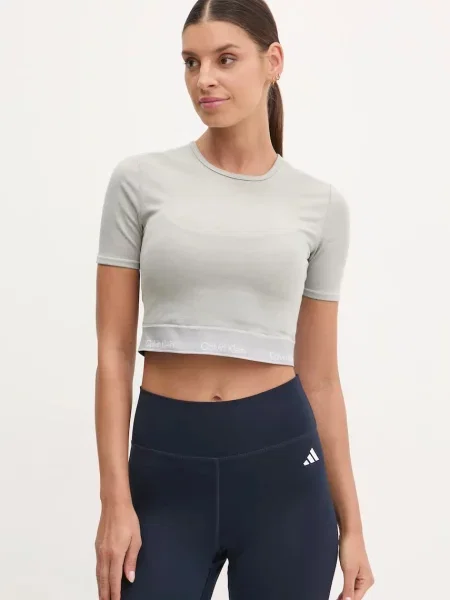 Тениска за трениране Calvin Klein Performance сиво