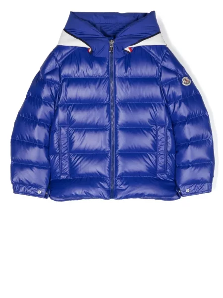 Kurtka dziecięca Moncler Enfant niebieska