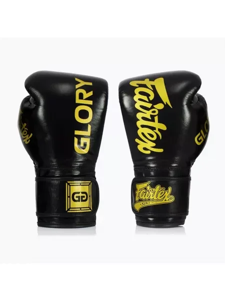 Боксови ръкавици Fairtex Glory Competition Lace Velcro черни