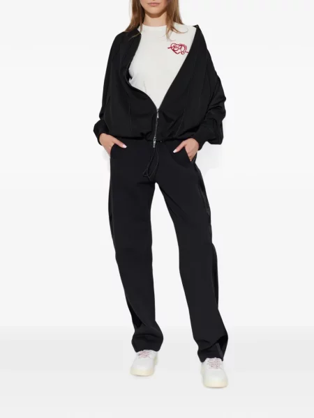 Geacă Emporio Armani din jerseu cu cordon negru