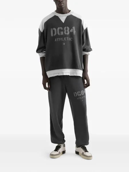 Ριγέ τρέξιμο παντελόνι Dolce & Gabbana γκρι