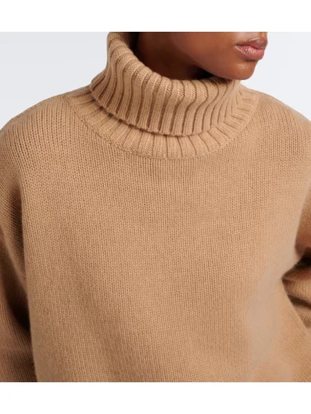 Decupat pulover Extreme Cashmere din cașmir bej