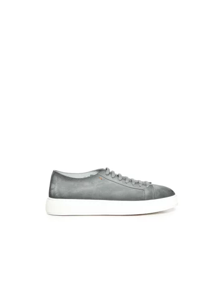 Sneakersy Santoni skórzane szare