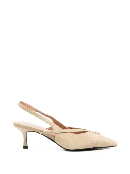 Pantofi cu toc Love Moschino slingback cu motiv cu inimi