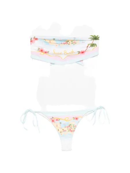 Bikini Mc2 Saint Barth cu imagine albastru
