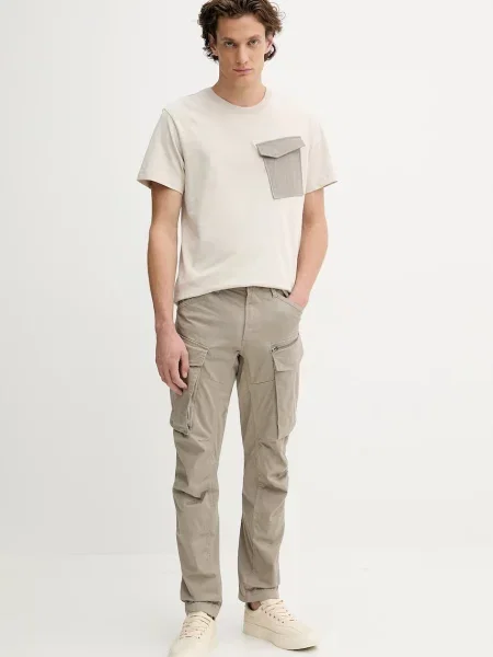 G-Star t-shirt gładki beżowy