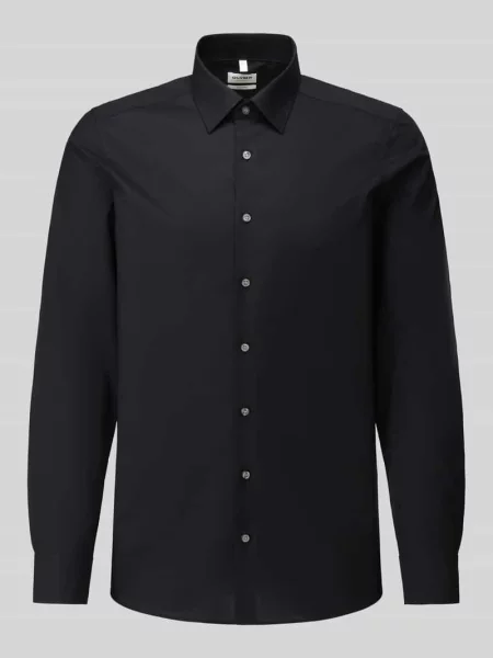 Body Koszula biznesowa o kroju slim fit z mieszanki bawełny Olymp Level Five czarna