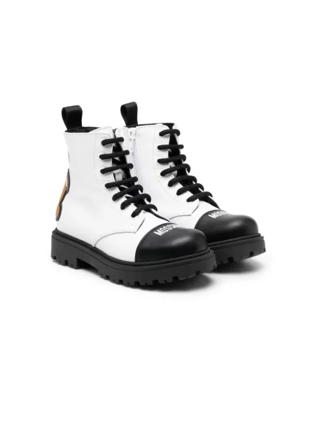 Buty do kostki dziecięce Moschino białe